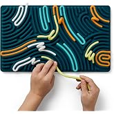 Pushpeel XL Sensory Activity Board &ndash; Expandable Silicone Fidget Toy for Stress, Anxiety, ADHD &amp; Autism &ndash; Modular, Silent, No Mess - Spruce