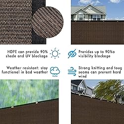 UPGRADE Privacy Fence Screen 5'x1' Brown Outdoor