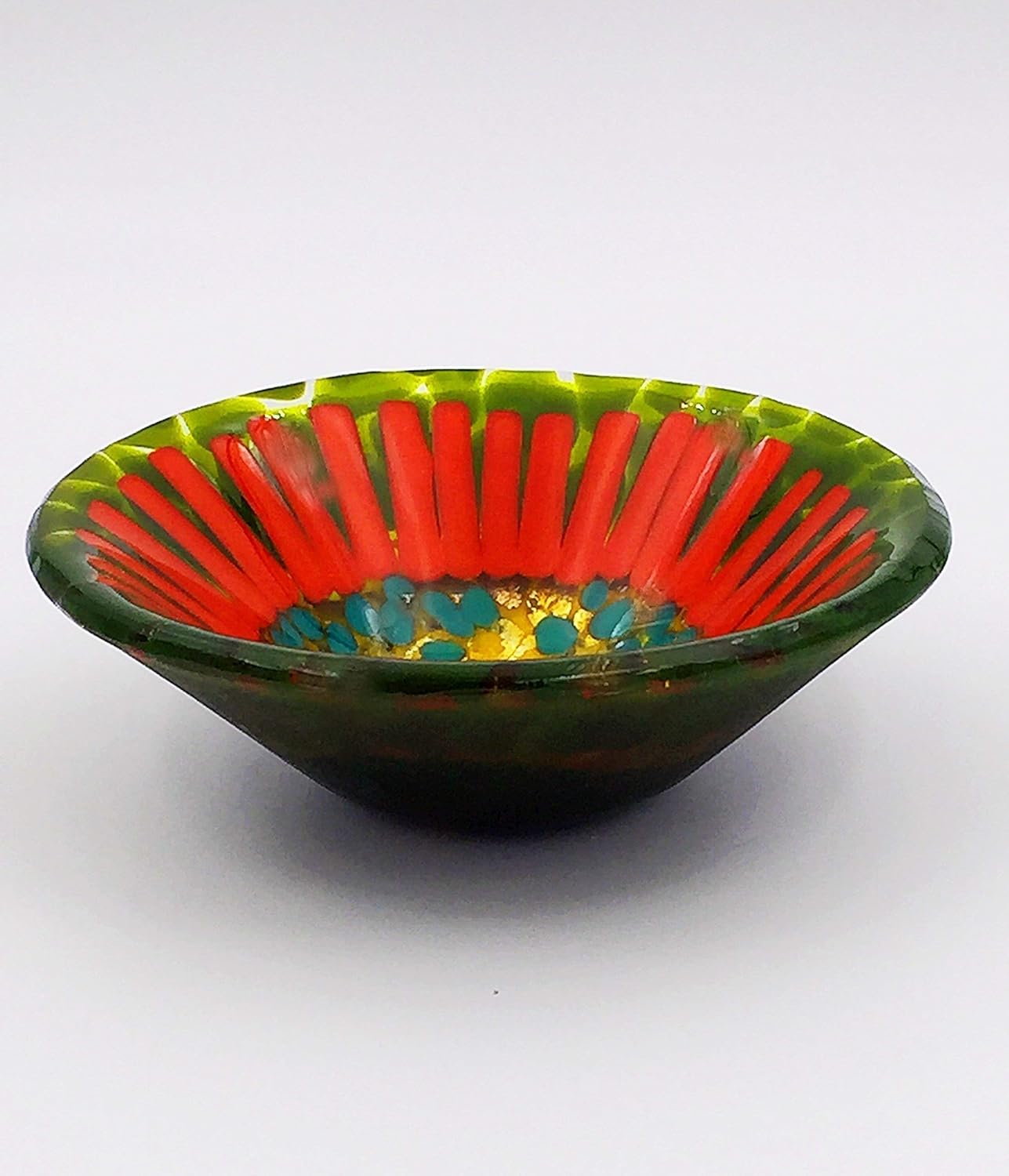 Amazon Com Handcrafted Southwestern Style Fused Glass Decorative