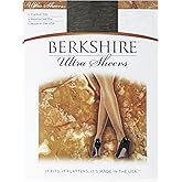 Berkshire womens Ultra Sheer Control Top - Reinforced Toe Pantyhose, Fantasy Black, 2 US