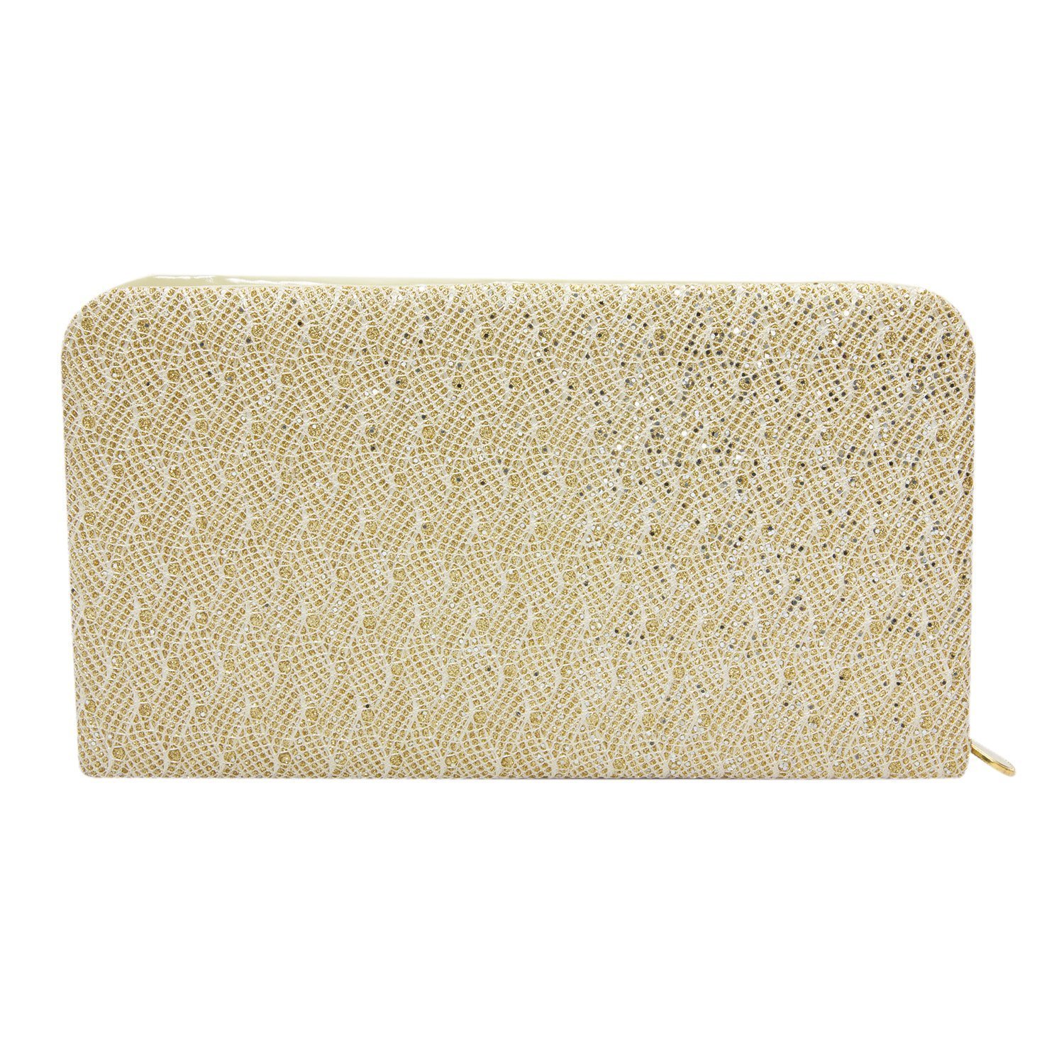 awesome fashions women's clutch (beige,af064)