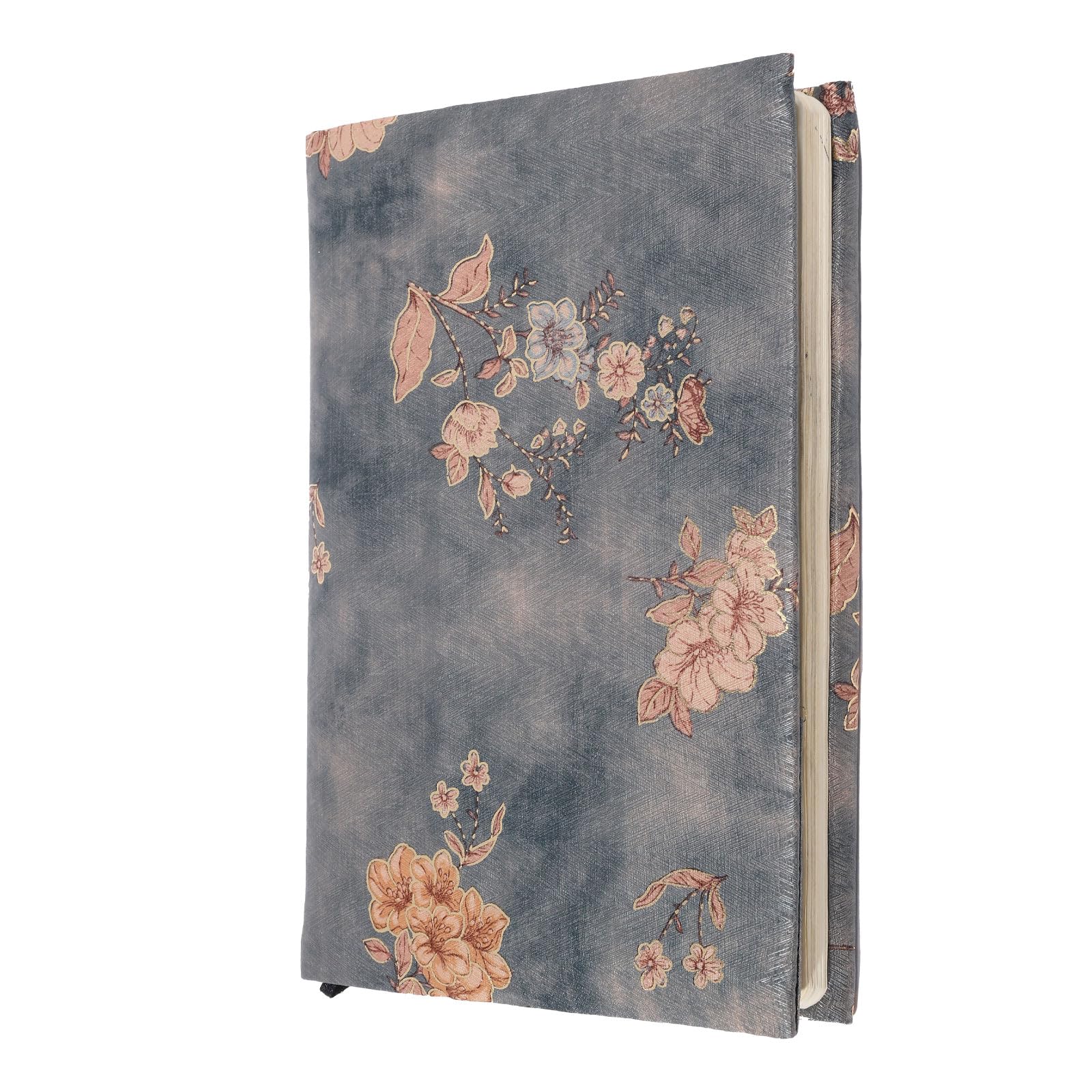 CHGCRAFT Vintage Floral Printed Adjustable Book Sleeve Protector Cover, for Paperback Hardcover Notebook Bible Journal Textbooks 6.3x8.3 Inch