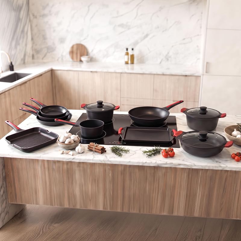 Poêle Wok 28 cm Revêtement Antiadhésif, Collection Gourmet+