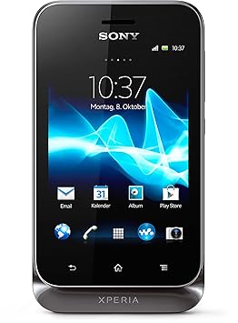 Sony Xperia Tipo Dual Smartphone (8,1 cm (3,2 Zoll) Touchscreen, 3,2 Megapixel Kamera, Dual-SIM, Android 4.0) schwarz