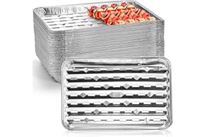 Yesland 30 Pack Disposable Aluminum Foil Pans - 13.4 x 9 x 1.1 Inch Food Containers, Aluminum Sheet Pans for Cooking, Baking, Heating, Storing, Meal Prep, Takeout