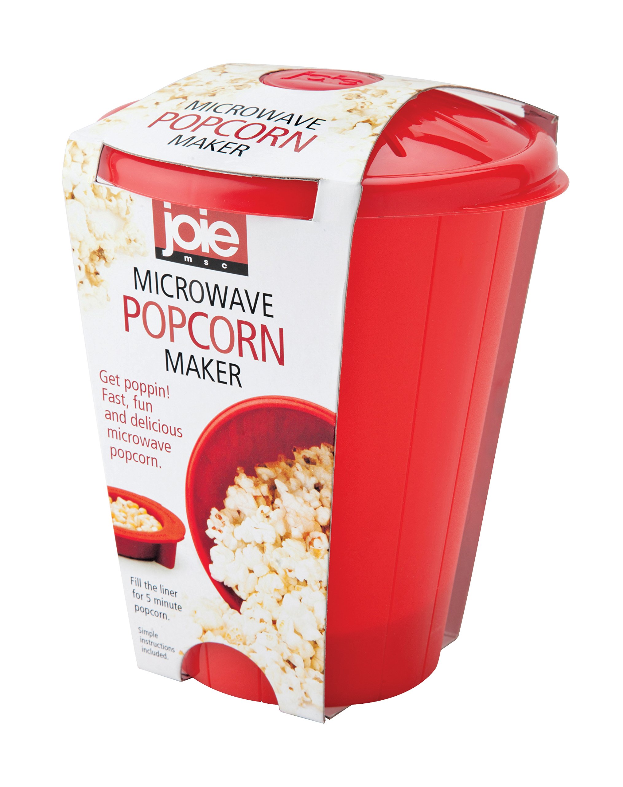 Joie Kitchen Gadgets 14001 Popcorn Maker, Plastic, red,13,97 x 13,33 x 17,78 cm