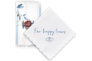 W&F GIFT Handkerchief - 12" x 12" - Something Blue for Bride on Wedding Day - Bridal Weddings Hankie