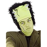 Frankenstein Monster Costume Hat for Adults - Soft Plush Fabric with Adjustable Fit, Faux Fur & Appliqued Details