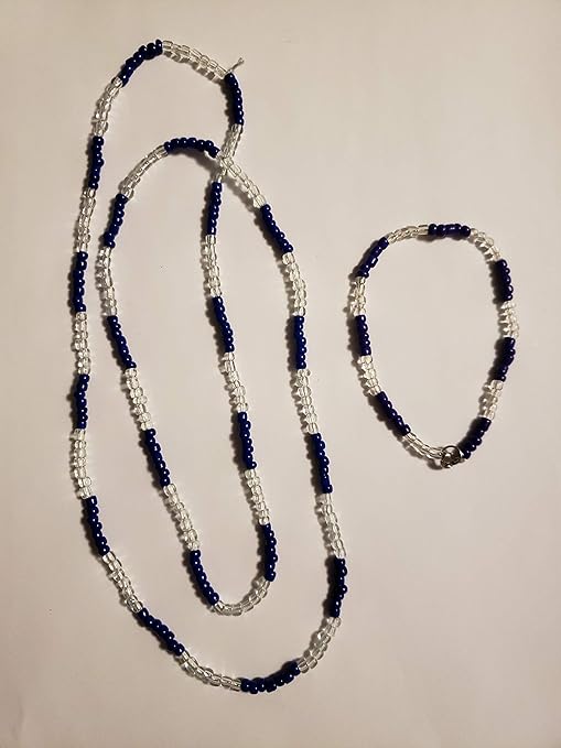 YEMAYA Santeria Bead Necklace (Eleke) & Bracelet (Ilde) Set Amazon.ca