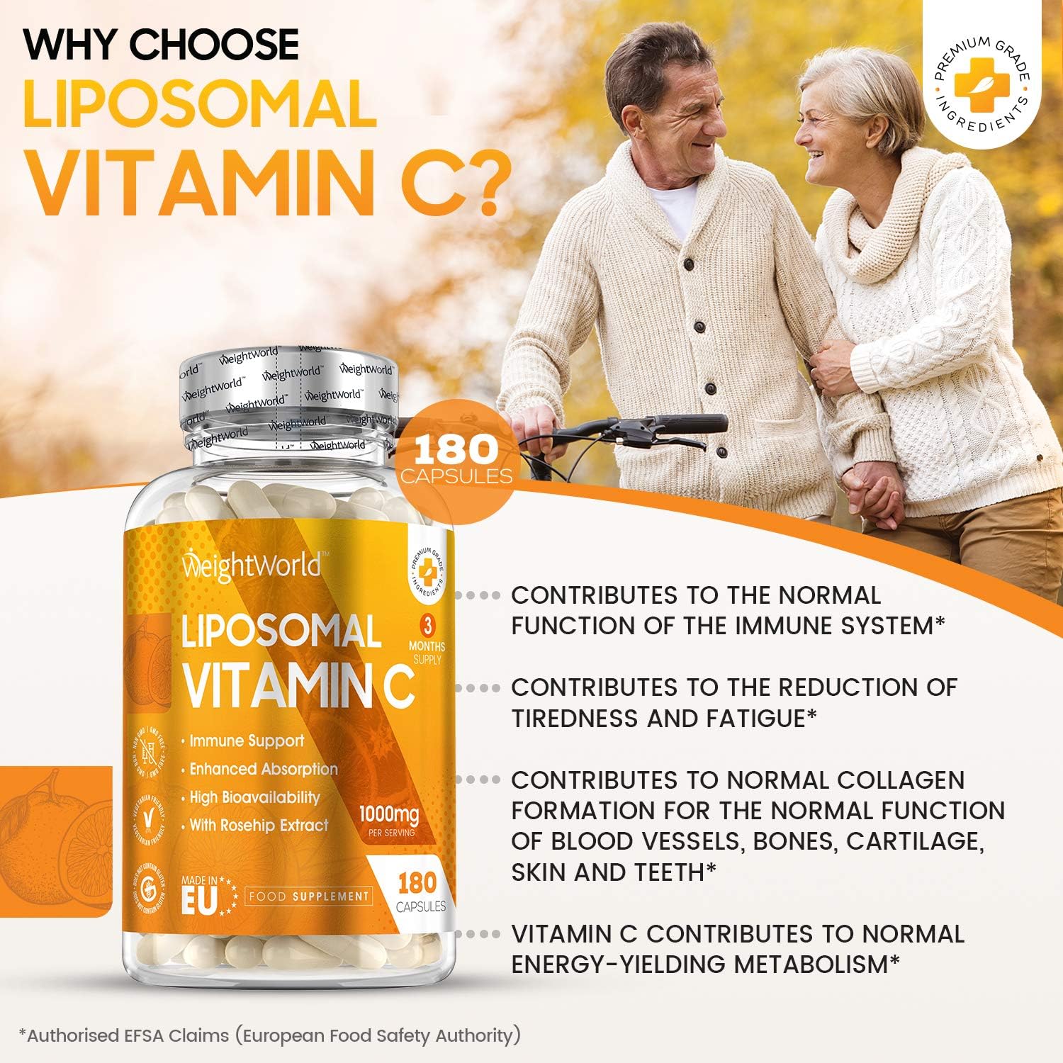Liposomal Vitamin C Capsules 1000mg, 180 Vegan Capsules (3 Months Supply) - Image 3