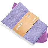 Wellow Wide Calf Compression Socks for Men & Women, 18-25 mmHg Made with Viscose from Bamboo, Nurses & Pregnancy Support, Relieves Swelling, Knee High, M, Galaxy Twist Wide Calf