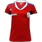Arza Sports Women Costa Rica Soccer Fan Jersey Red Athletic Slim Fit