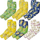Hercicy 6 Pair Arm Sleeves Baseball Elastic Sports Multi Color Boys Girls | Compression Fit Enhancing Performance, UV Protection in Summer Outdoor Sports, Novelty Design with Fun Patterns, Team Gift