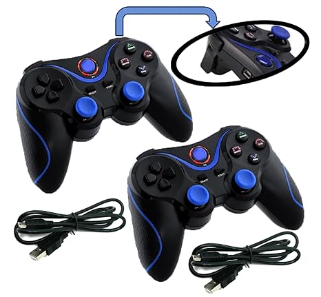2x Bluetooth Controller für PS3 Playstation 3 Dual Vibration wireless Gamepad PS 3 kabellos