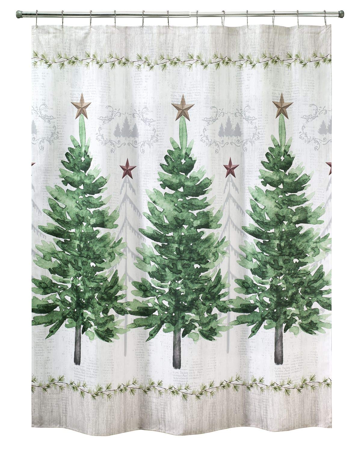 Avanti Linens Trees Collection, Polyester, Multi Color, Shower Curtain