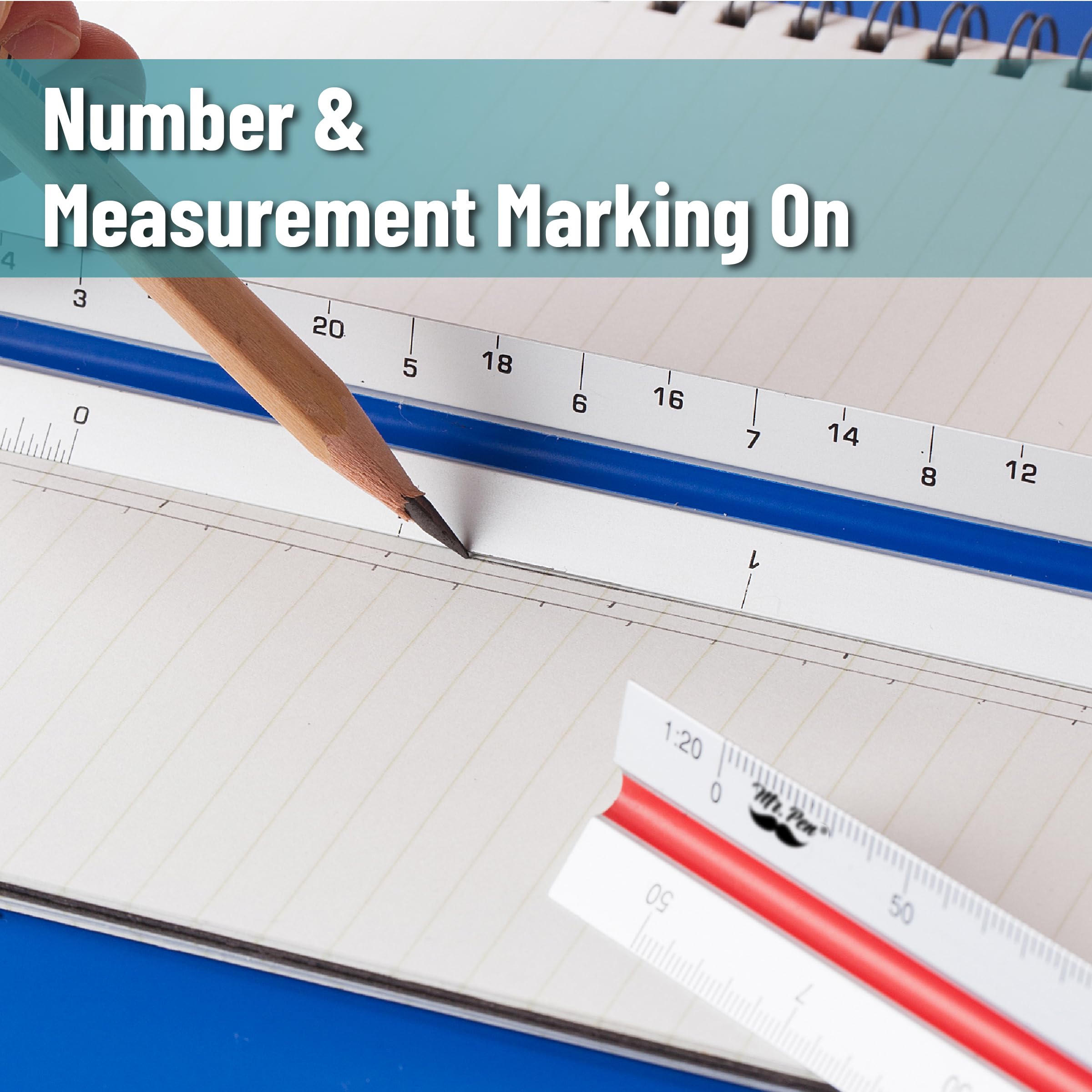 Mua Mr. Pen Architectural Scale Ruler, 12 Inch, White, Contractor's ...