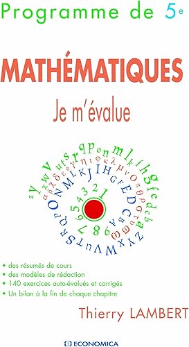 Download Je m'évalue : Mathématiques Programme de 5e PDF