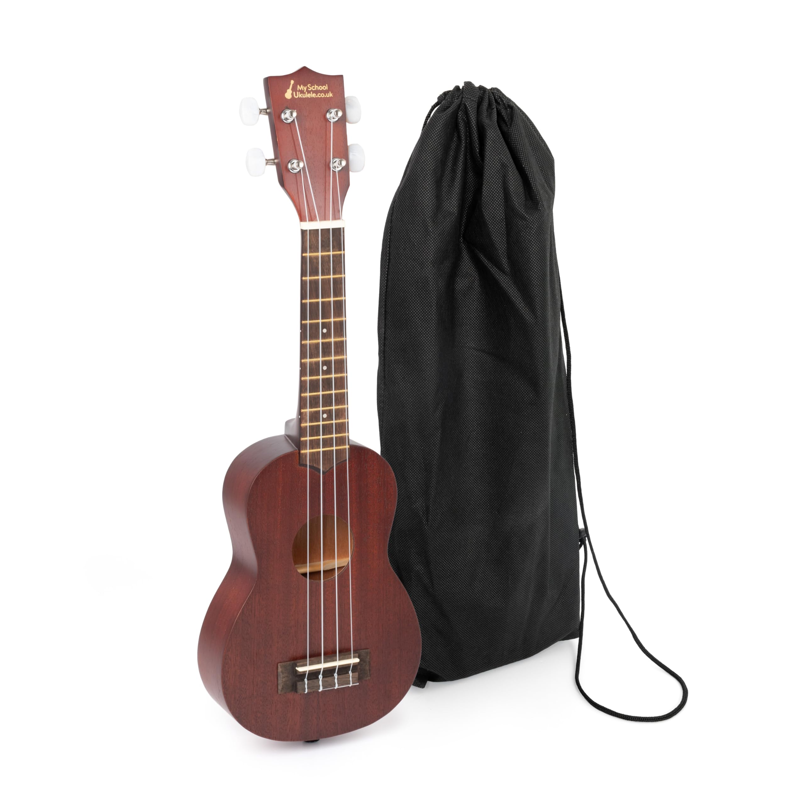 Soprano ukulele in natural with black bag