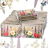 Geyee 50 Packs Tissue Travel Size Facial Paper Napkins Travel Packs Disposable Pocket Tissues for Wedding Guest Traveling School Purse Home Supplies, 500 Sheets 3 Ply(Retro Flower)