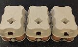 HAPPY CHICKENS 300 x Half Dozen Egg Boxes Cartons Recyclable Pulp view 2