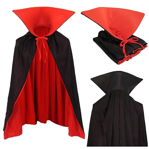 Vampire Reversible Cloak Cloak with StandUp Collar black red Vampire