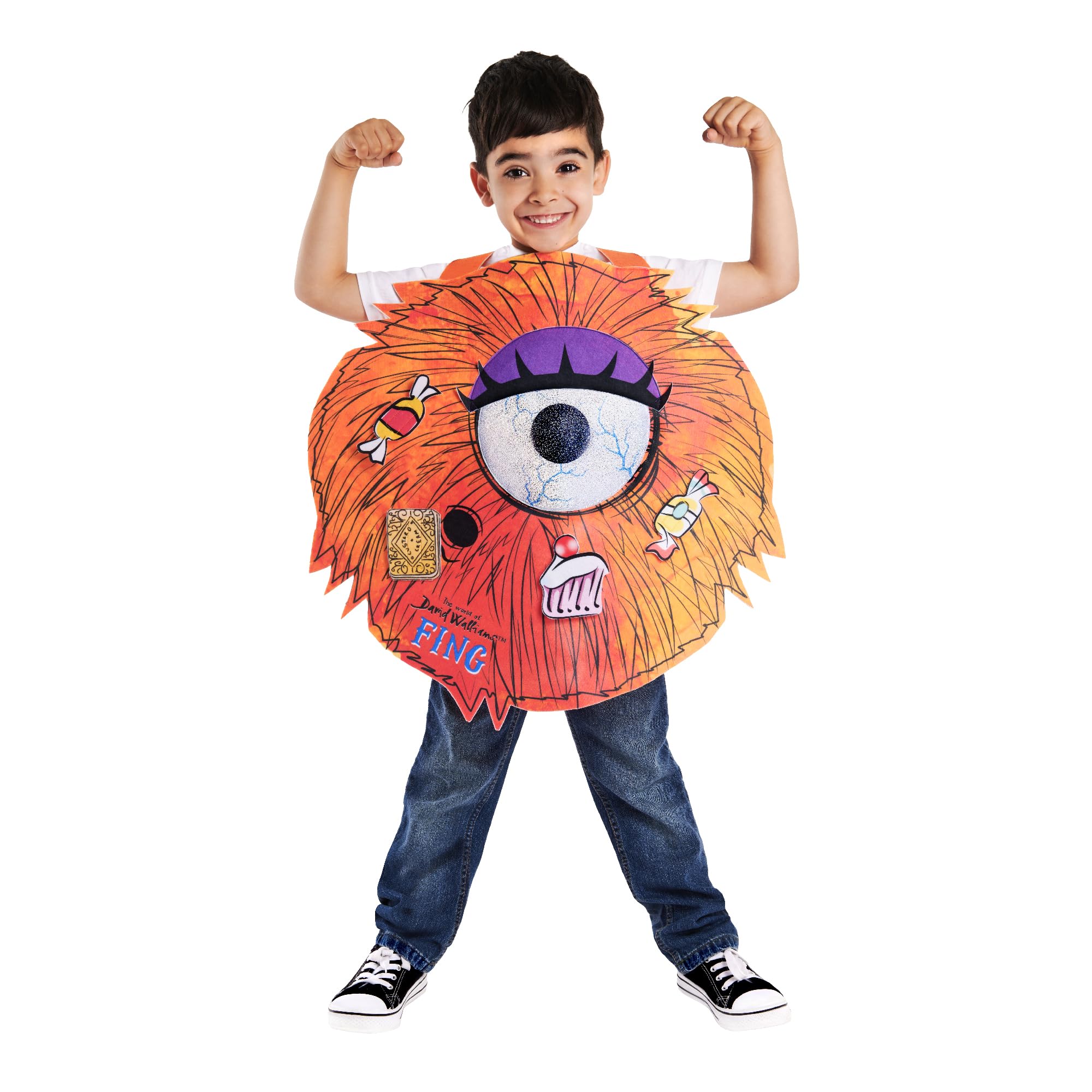 Rubies Official David Walliams Fing Costume, Kids Fancy Dress, One Size 4-9 Years Halloween