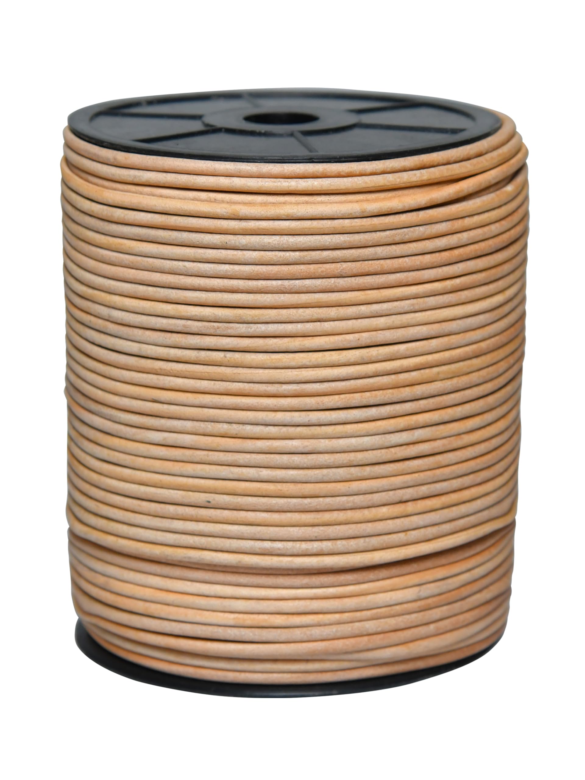 Cords Essentials Round Genuine Leather String Cord, Rope for Jewelry Making, Necklaces, Bracelets, Kumihimo Braiding, Wraps, Crafts and Hobby Projects (Natural, 3.0 MM) — image 1