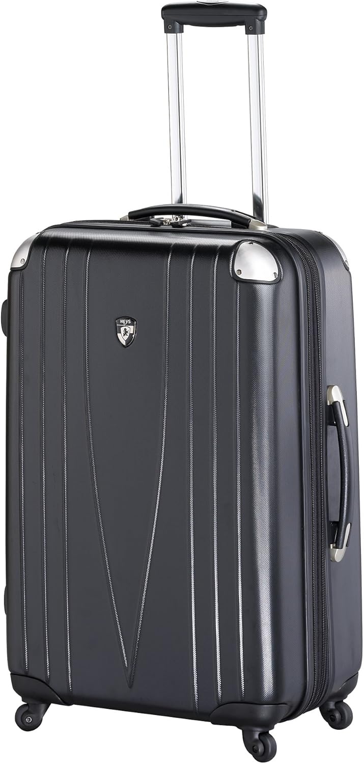 Heys USA Luggage 4Wd 26 Inch Hard Side Suitcase, Negro