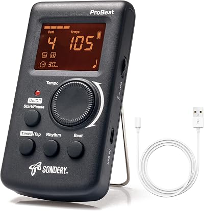Sondery ProBeat Digital Metronome for Guitar Piano Drums with Timer