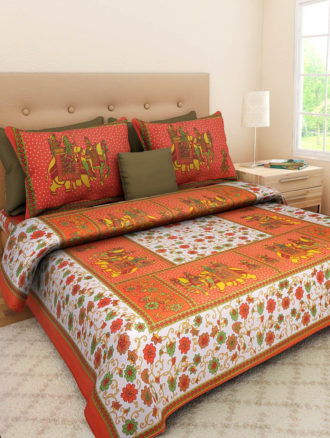 Black Kite Paisley Double Bed Sheets Tapestry