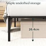 Zinus Elias Modern 3ft Metal Bed Frame with Headboard Black 90 x 190 cm view 4