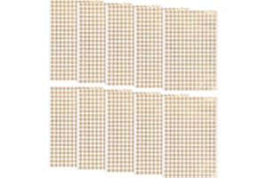 Homoyoyo Gold Foil Round Adhesive Dot Stickers 13mm Small Seal Labels 260pcs Per Sheet 10 Sheets for Office