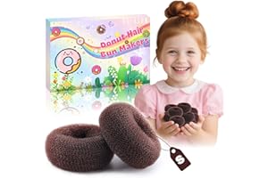 HOFASON Extra Small Hair Bun Maker for Kids (2 Inch), 6 PCS Bun Maker Hair Accessories, Chignon Hair Donut Sock Forms Buns, Christmas Gifts for Teen Girls Hair Stuff