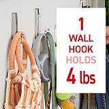 Command Brushed Nickel Double Decorative Hook Indoor 1 Large Hook 1 Strip view 4