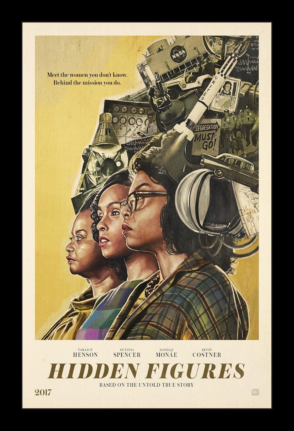 Hidden Figures - 11x17 Framed Movie Poster by Wallspace
