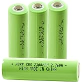 HQRP 4-Pack Ni-MH Pre-Charged AA Rechargeable High-Drain Battery Compatible with Nikon EN-MH1 EN-MH2 EN-MH2-B2 EN-MH2-B4 DB2 DB3 Replacement