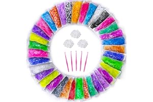 Heyzeibo 7500+ Rubber Band Kit, 36 Colors Rubber Band Bracelet Refill Making Kit for Girls Weaving DIY Crafting Gift