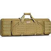 CVLIFE 36" 42" 46" Soft Rifle Case Double Long Gun Bag,with Lockable Zipper and Backpack Strap,Rifle Backpack Rifle Bag Gun Case for Outdoor Hunting Shooting Range
