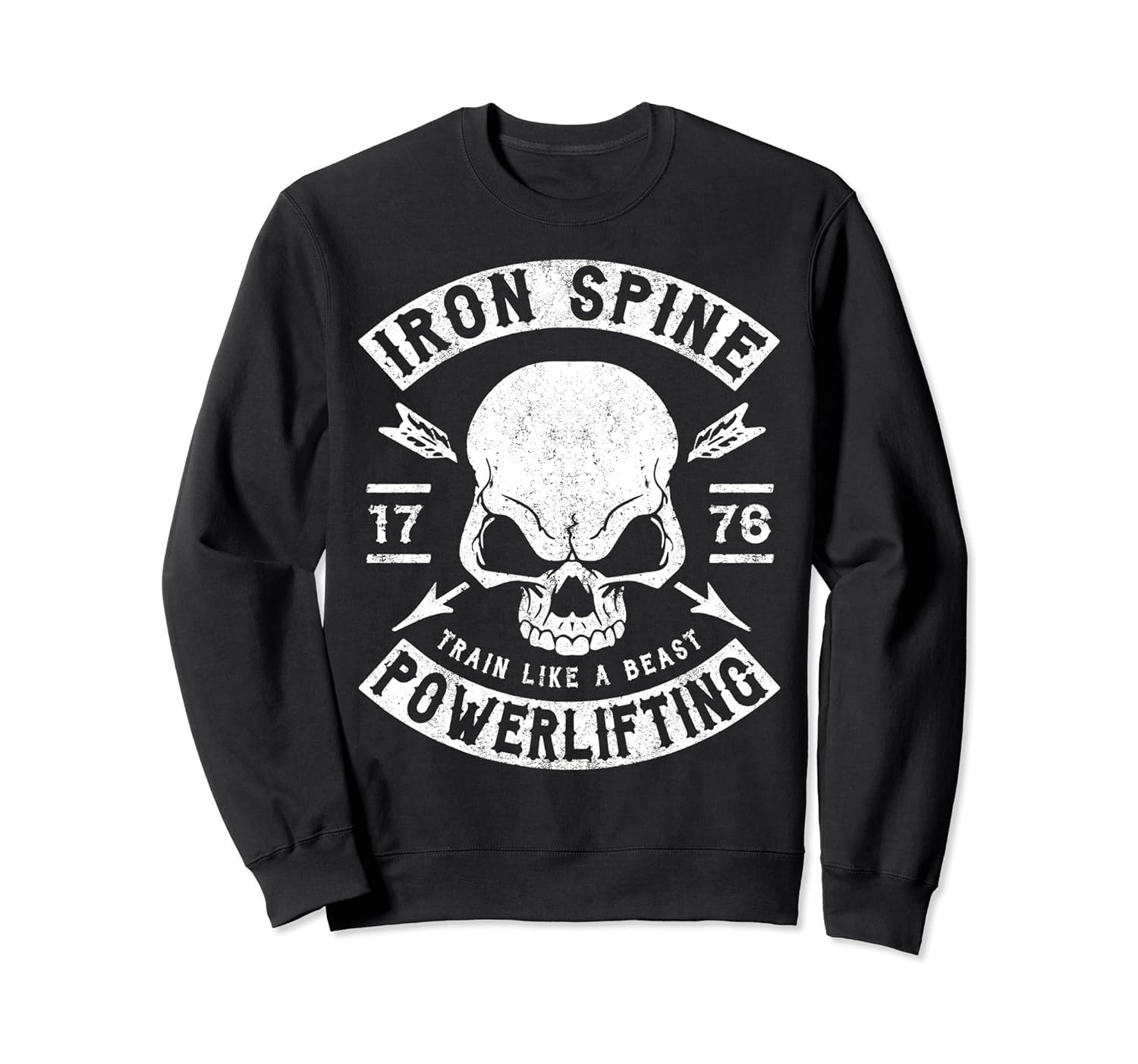 POWERLIFTING LONG SWEATSHIRT, TRAIN LIKE A BEAST, GYM SHIRT-anz