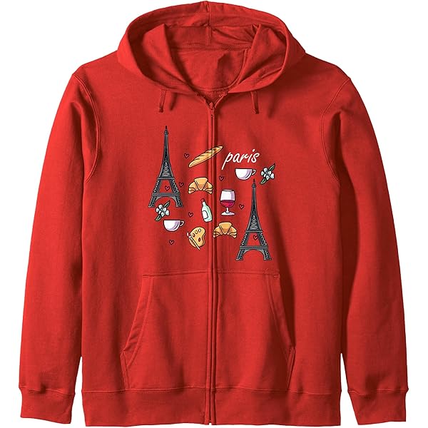 Amazon.com: Paris France Zip Hoodie : Clothing, Shoes & Jewelry