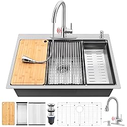 Onader 33 x 22 Inch Drop In Kitchen Sink with