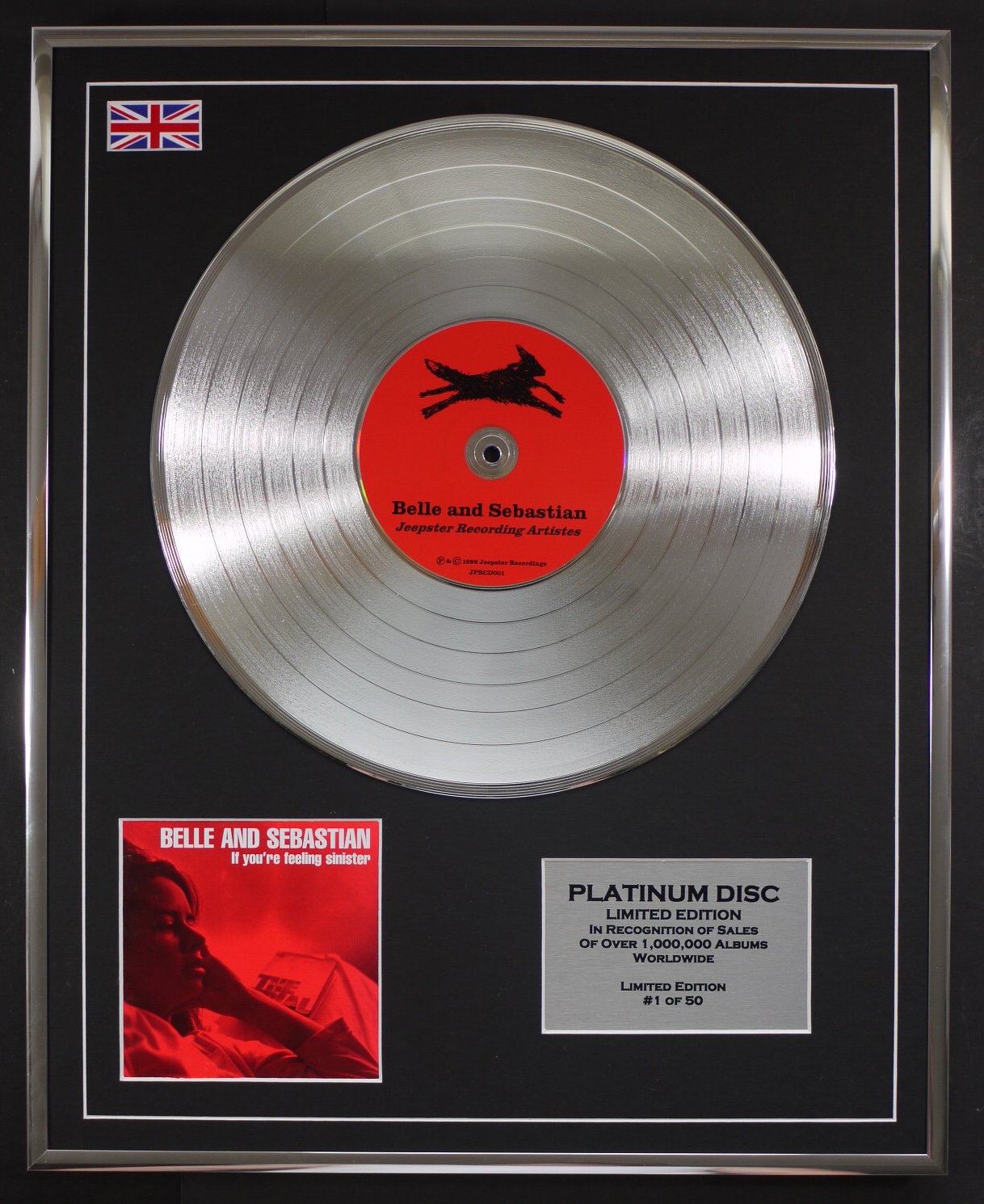 BELLE AND SEBASTIAN/LTD EDITION CD PLATINUM DISC/IF YOU'RE FEELING SINISTER