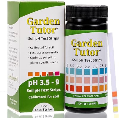 Garden Tutor Soil pH Test Kit 100 Strips 3.5-9 Range Accurate Testing