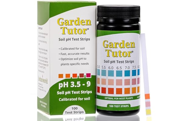 Garden Tutor Soil pH Test Kit (3.5-9 Range) | 100 Soil pH Test Strips