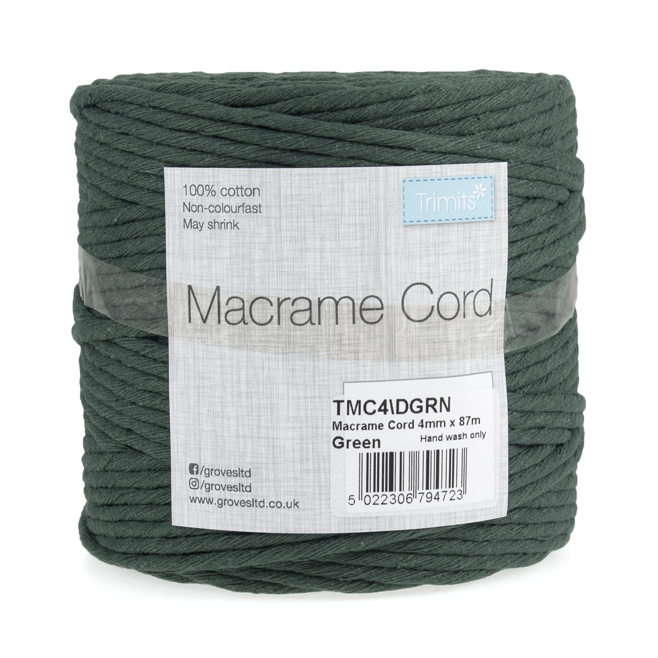 Natural Crafting Cotton Twisted Macramé Cord