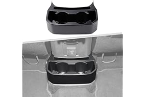 Jimen for JL Rear Cup Holder, Dual Extra Cup Holder Organizer Tray Drink Holder for Back Seat Compatible with Jeep Wrangler JL JLU & Gladiator JT 2018-2025