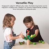 PlanToys Balancing Cactus Game - Wooden Stacking Toy for Kids view 6