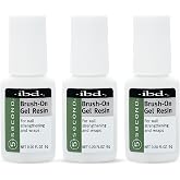 IBD 5 Second Brush On Nail Glue Gel Resin &ndash; Strong Nail Glue for Broken, Cracked &amp; Split Natural Nails, NailBond Repair &amp; Strengthening for Wraps &ndash; 6g, 3 Count