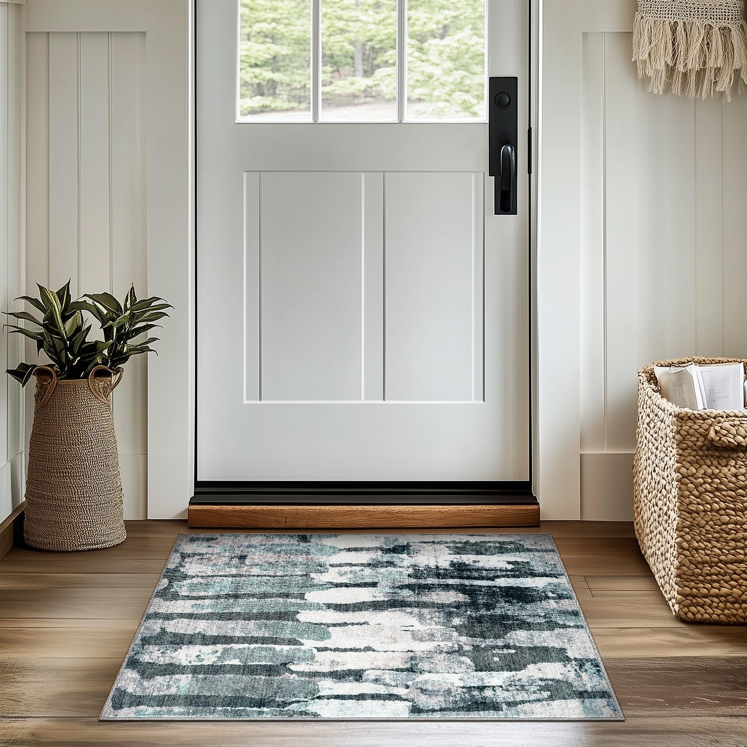 jinchan Area Rug 2x3 Modern Abstract Washable Entryway Rug Soft Small ...