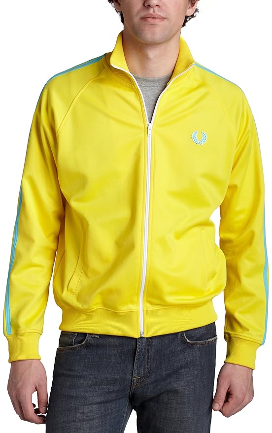 Fred Perry Men's Track Jacket - Yellow -: Amazon.co.uk: Clothing